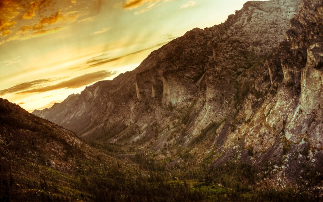 Обои картинки фото природа, горы, montana, каньон, закат, монтана