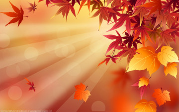 обоя векторная графика, природа , nature, осень, листья