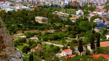 обоя agora of athens, города, афины , греция, agora, of, athens