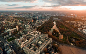 обоя города, лондон , великобритания, панорама