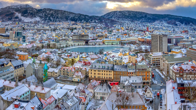 Обои картинки фото города, осло , норвегия, панорама
