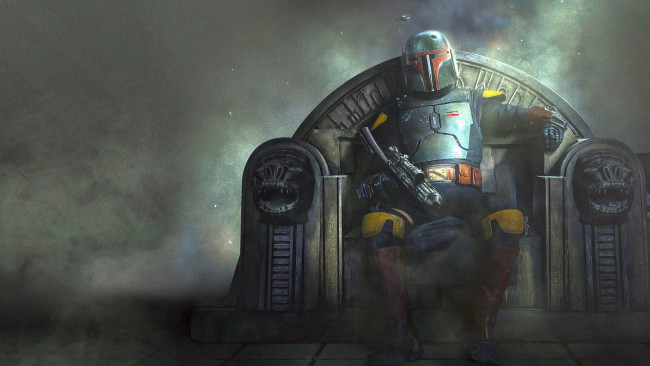 Обои картинки фото the book of boba fett  , сериал 2021 – , рисованное, кино,  мультфильмы, книга, бобы, фетта, фантастика, боевик, temuera, morrison, сериал, постер, первый, сезон