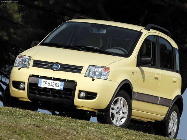 Обои картинки фото fiat, panda, 4x4, 2004, автомобили