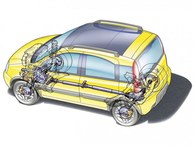 Обои картинки фото fiat, panda, 4x4, 2004, автомобили