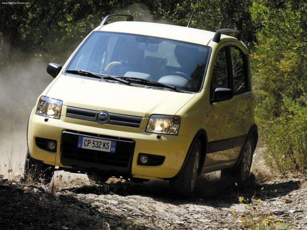 Обои картинки фото fiat, panda, 4x4, 2004, автомобили