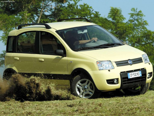 Обои картинки фото fiat, panda, 4x4, 2004, автомобили