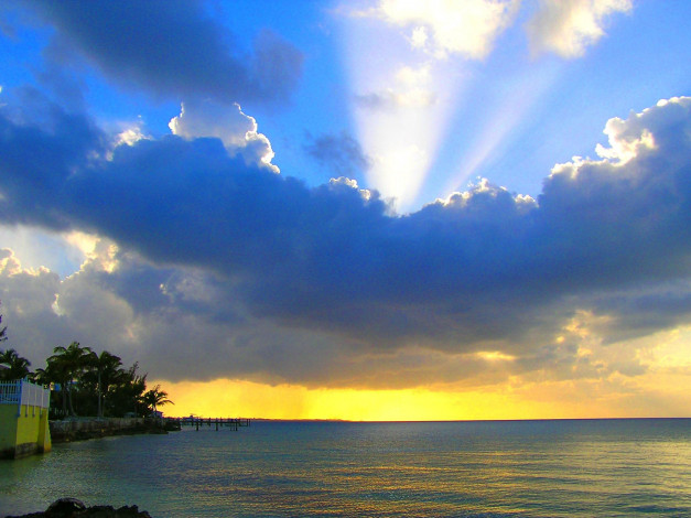 Обои картинки фото sunset, from, our, beach, at, sandy, cove, природа