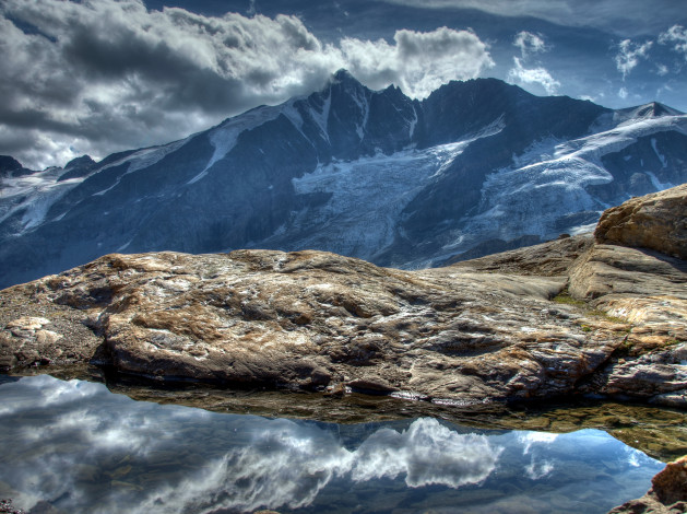 Обои картинки фото austrian, alps, природа, горы, снег