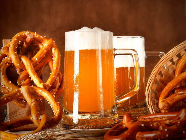 Обои картинки фото еда, напитки,  пиво, кружка, пиво, соломка