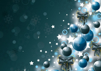 Картинка праздничные векторная+графика+ новый+год шары new year рождество decoration balls christmas елка украшения