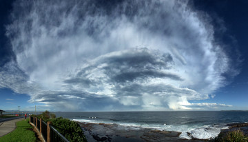 Картинка природа облака океан побережье горизонт облако