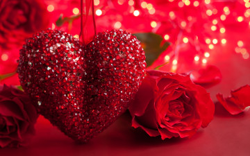 обоя праздничные, день святого валентина,  сердечки,  любовь, valentine's, day, romantic, heart, love, rose, сердце, роза