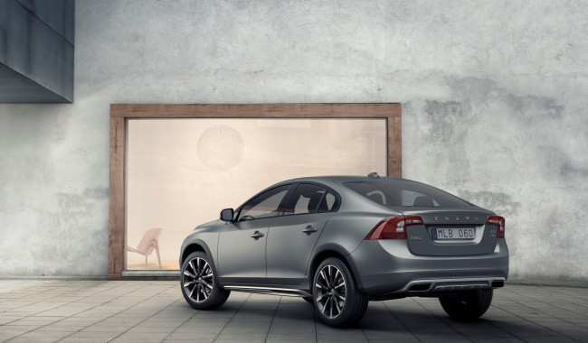 Обои картинки фото автомобили, volvo, s60, cross, country, 2015г, серый