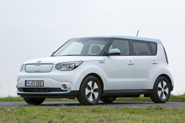 Обои картинки фото автомобили, kia, soul, ev, eu-spec, 2014г, светлый