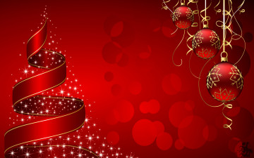 Картинка праздничные векторная+графика+ новый+год рождество новый год шарики украшения вектор открытка лента конус