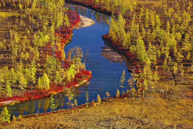 Обои картинки фото kolyma, природа, реки, озера, осень, пейзаж, река, вид, край, красота