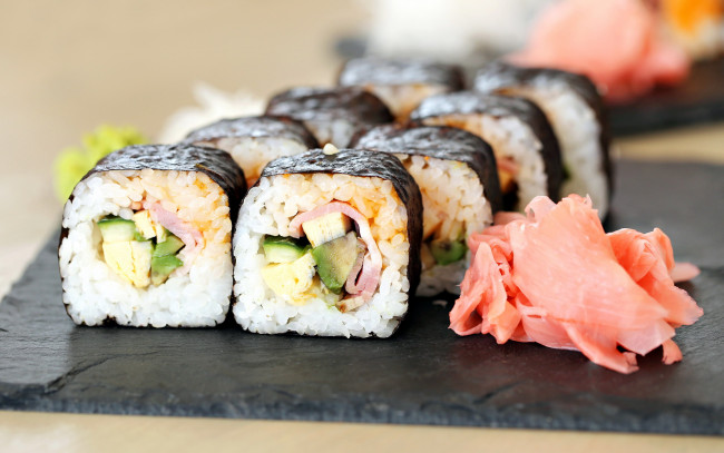 Обои картинки фото еда, рыба,  морепродукты,  суши,  роллы, суши