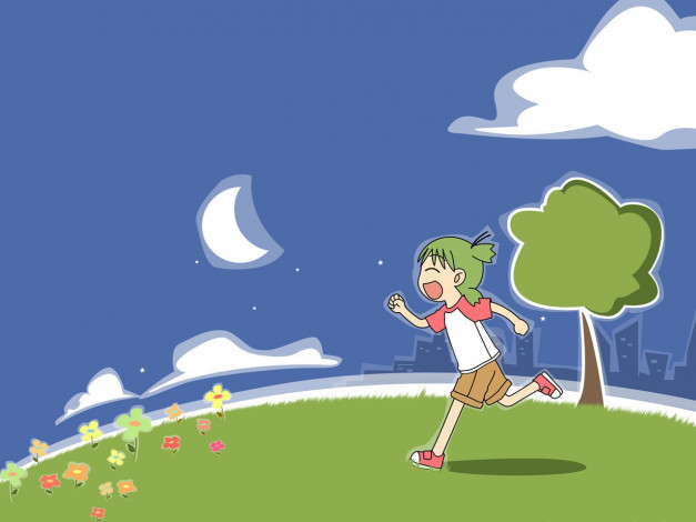 Обои картинки фото yotsubato, аниме