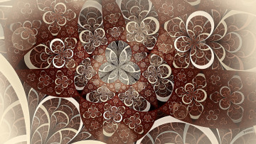 Картинка 3д графика fractal фракталы коричневый