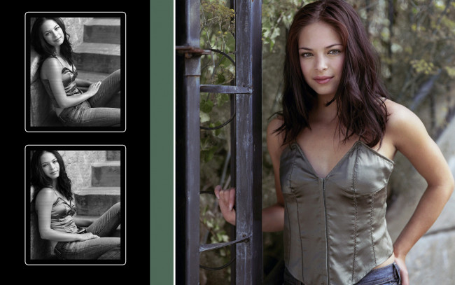 Обои картинки фото Kristin Kreuk, девушки, , , коллаж