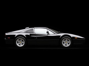 обоя автомобили, ferrari, темный, 1985г, us-spec, 328, gts