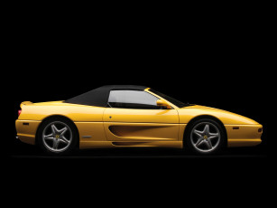 обоя автомобили, ferrari, желтый, 1994г, us-spec, spider, f355