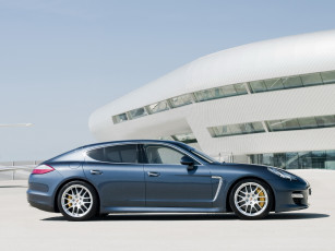 Картинка автомобили porsche синий 2009 970 uk-spec turbo panamera