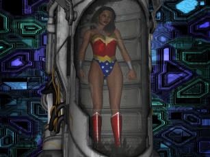 Картинка wonder+woman 3д+графика fantasy+ фантазия супермен комната девушка