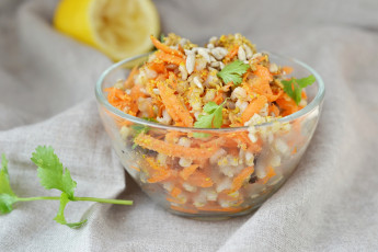 Картинка еда салаты +закуски рис семечки морковь салат зелень