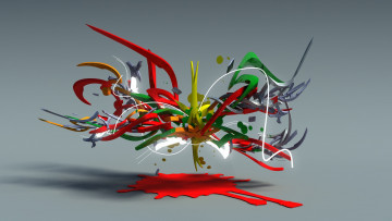 Картинка 3д+графика abstract+ абстракции кляксы