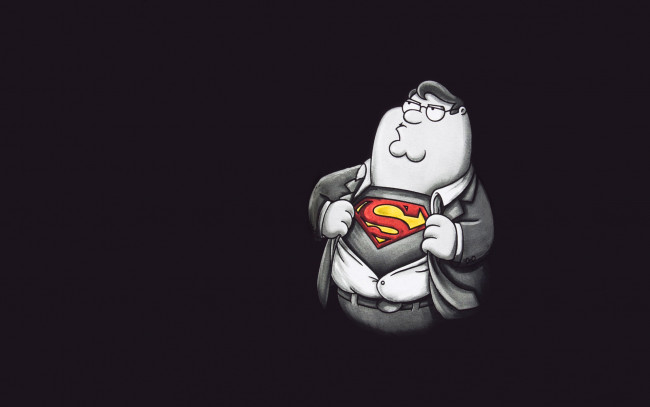 Обои картинки фото гриффины, мультфильмы, family guy, superman, супермен, family, guy