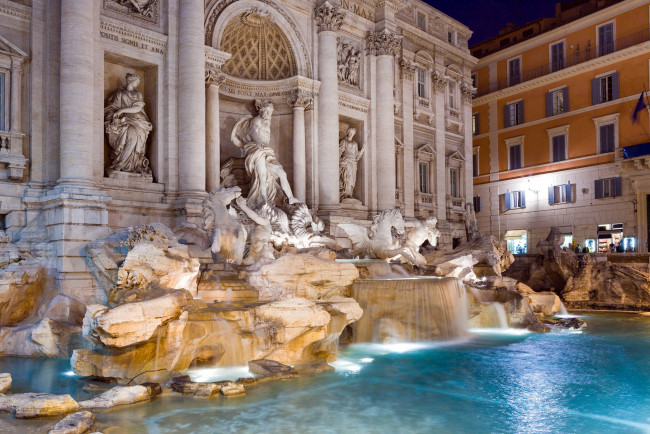 Обои картинки фото города, рим,  ватикан , италия, fontana, di, trevi