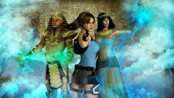 обоя 3д графика, фантазия , fantasy, девушка, взгляд, фон, оружие, египтяне