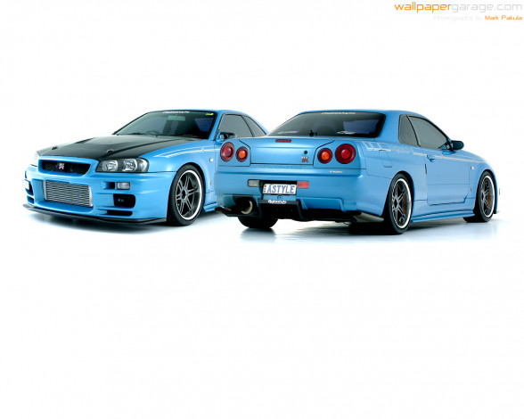 Обои картинки фото nissan, skyline, r34, gt, astyle, автомобили, datsun