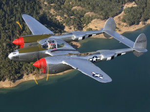 обоя авиация, боевые, самолёты, p-38 lightning