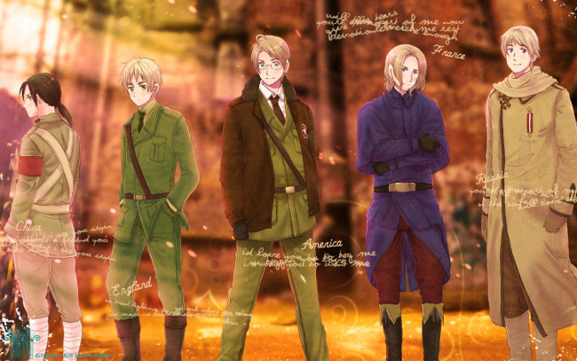 Обои картинки фото hetalia, axis, powers, аниме