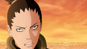 Картинка аниме naruto шатен шиноби взгляд парень лицо шикомару shikamaru