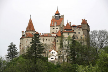 Картинка bran+castle+румыния города -+дворцы +замки +крепости деревья castle bran замок румыния