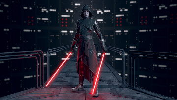 Картинка фэнтези _star+wars асажж вентресс star wars sith ситх lightsaber render рендеринг asajj ventress звездные войны by adam-fisher стойка поза световой меч