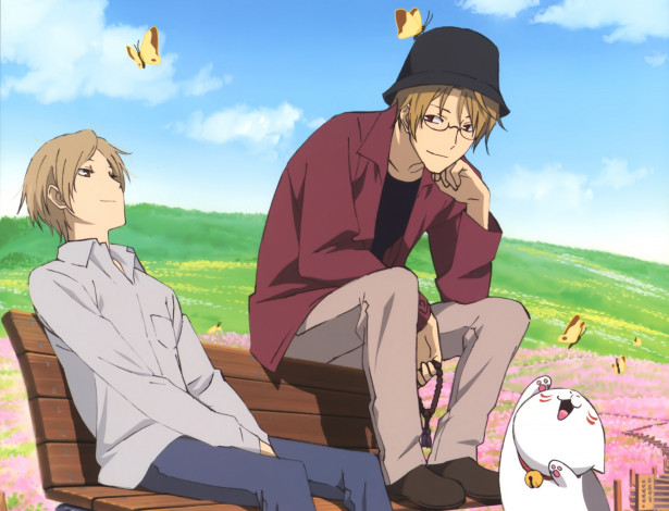 Обои картинки фото аниме, natsume yuujinchou, нацуме, тетрадь, дружбы