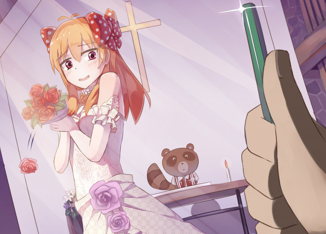 Обои картинки фото аниме, gekkan shoujo nozaki-kun, карандаш, девушка, рука