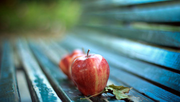 Картинка еда Яблоки боке яблоки осень