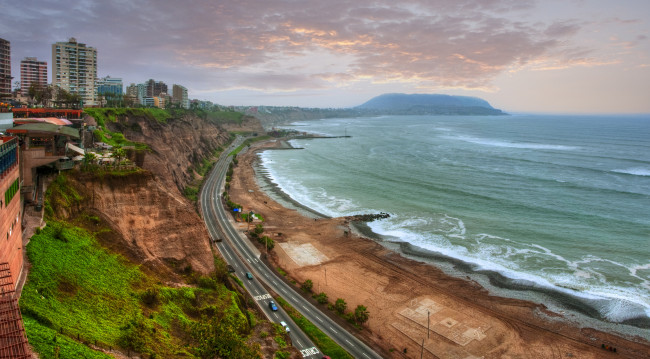 Обои картинки фото coast of lima, города, - столицы государств, море, берег