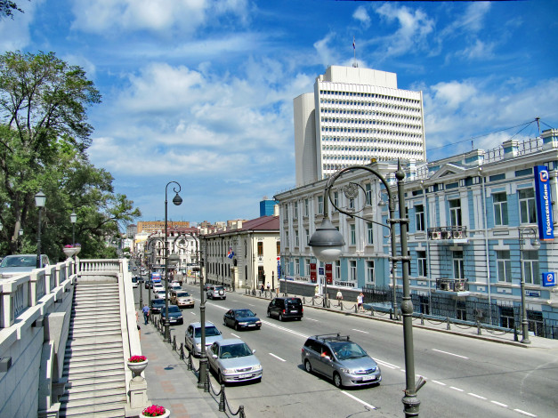 Обои картинки фото владивосток, города, - улицы,  площади,  набережные, россия, алеутская, улица, город