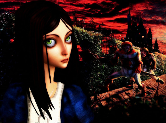 Обои картинки фото видео игры, american mcgee’s alice, алиса, карты