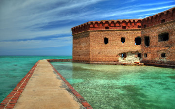 Картинка fort jefferson города пейзажи