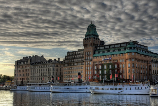 Обои картинки фото stockholm, города, стокгольм, швеция, теплоход