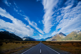 обоя природа, дороги, новая, зеландия, road