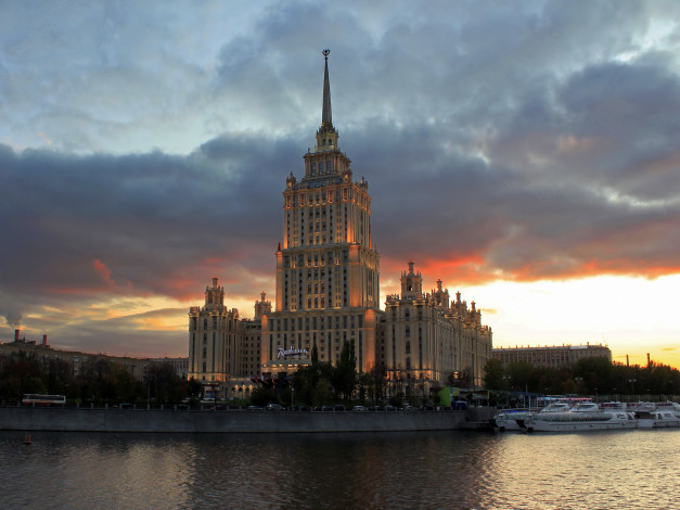 Обои картинки фото гостиница, украина, города, москва, россия, 