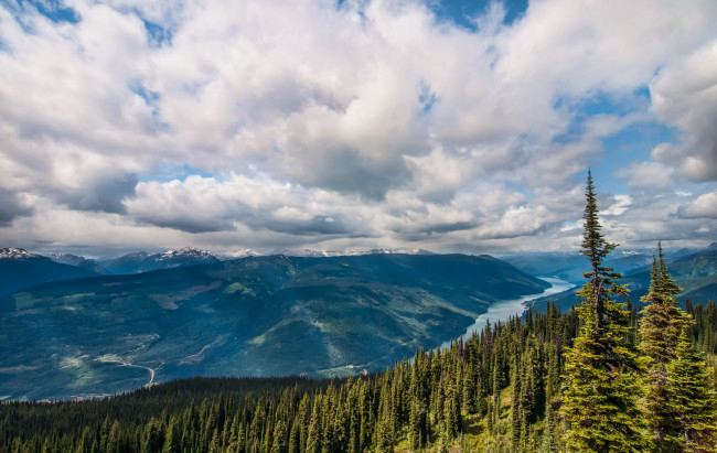 Обои картинки фото mount, revelstoke, national, park, canada, природа, горы, река